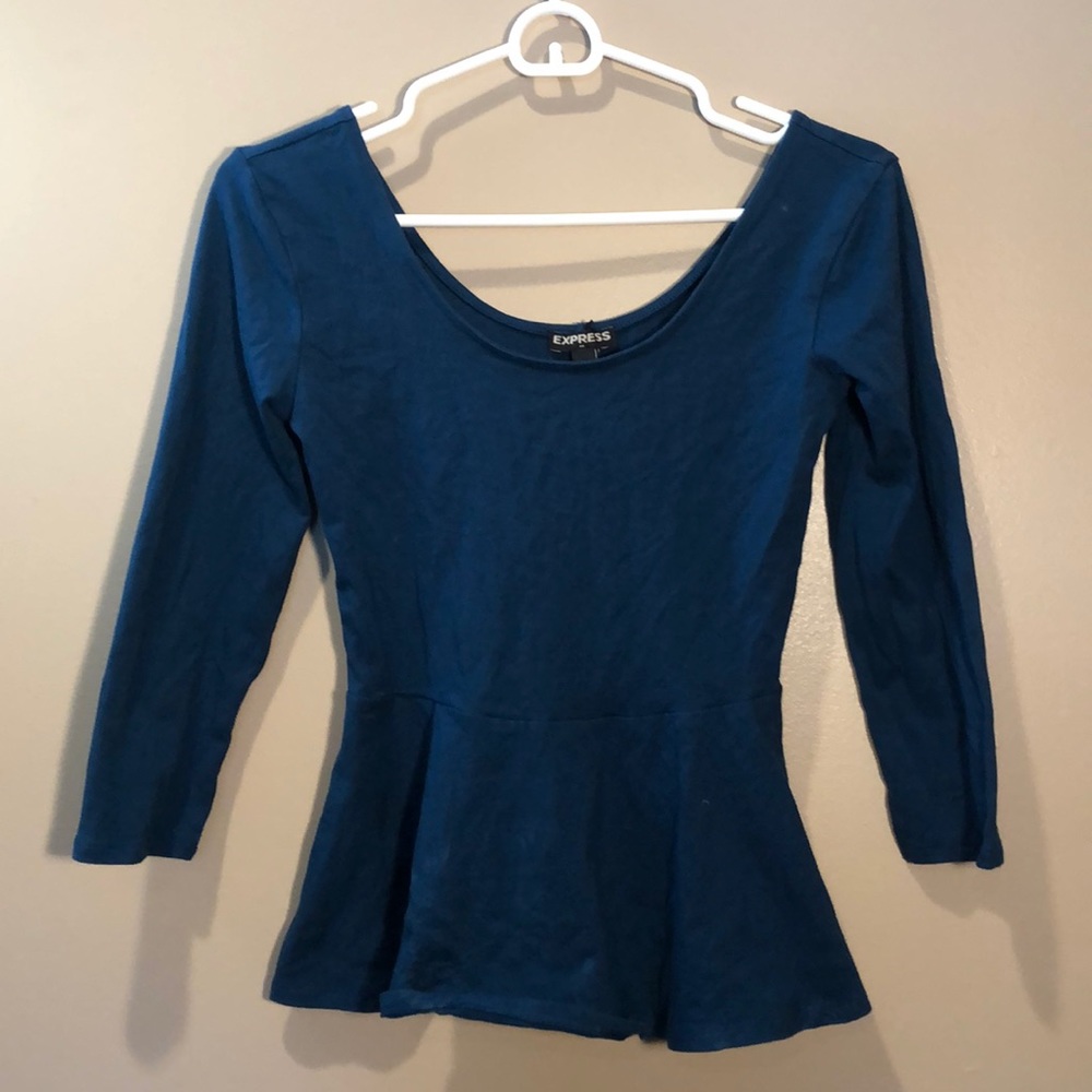 cyan blouse
